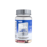 Frasco do suplemento alimentar Cálcio MDK Ultra, que combina Cálcio, Magnésio, Vitamina D3 e Vitamina K2.
