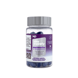 Frasco do suplemento alimentar para o sono, com Melatonina, Triptofano e Vitamina B6.