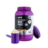 Whey Protein Baunilha 1kg Pote Lateral com Dosador