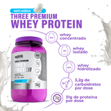 three premium whey protein sem sabor - (1kg) - wp