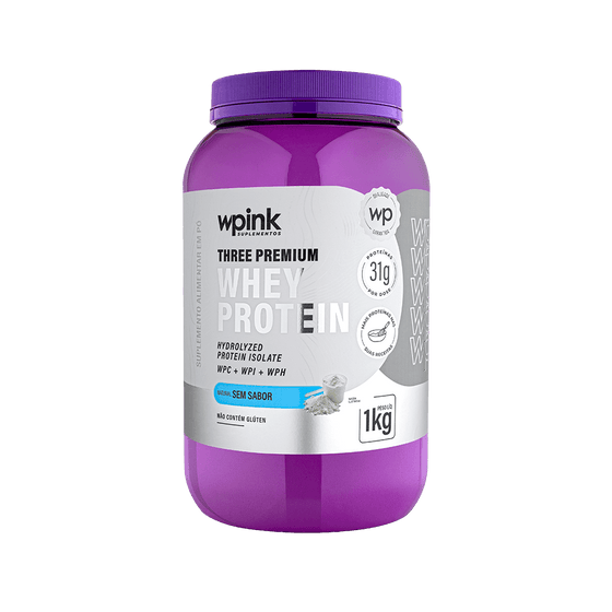 three premium whey protein sem sabor - (1kg) - wp