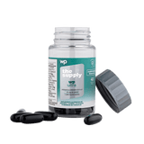 Cápsulas do suplemento WP Ultra Multivitamínico em destaque na frente do frasco, mostrando os detalhes do produto.